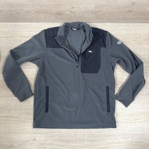 Outdoor Research Trail Mix Fleece Quarter‎ Zip Pullover Mens Large Gray 322116